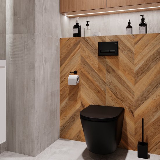 Унитаз подвесной Corsa Deco NX Tornado безободковый черный с сиденьем дюропласт микролифт смыв торнадо (WHNX520STB)