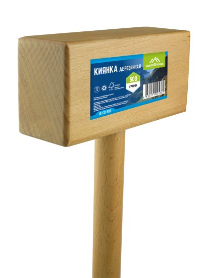 Киянка деревянная Vertextools, 465 г