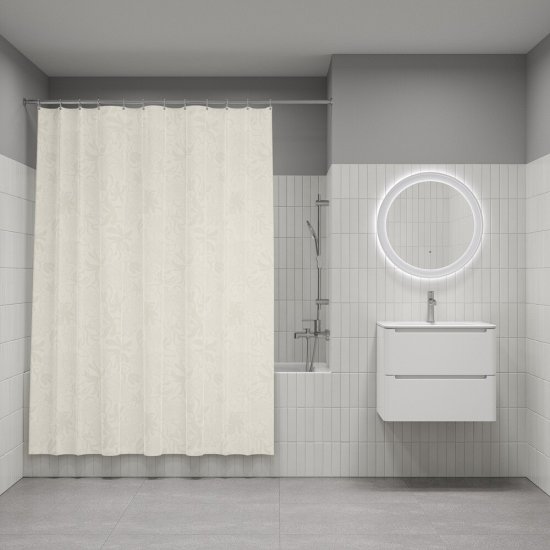 Штора для ванны Iddis 2000х1800 мм полиэстер бежевая (BD04P18i11)