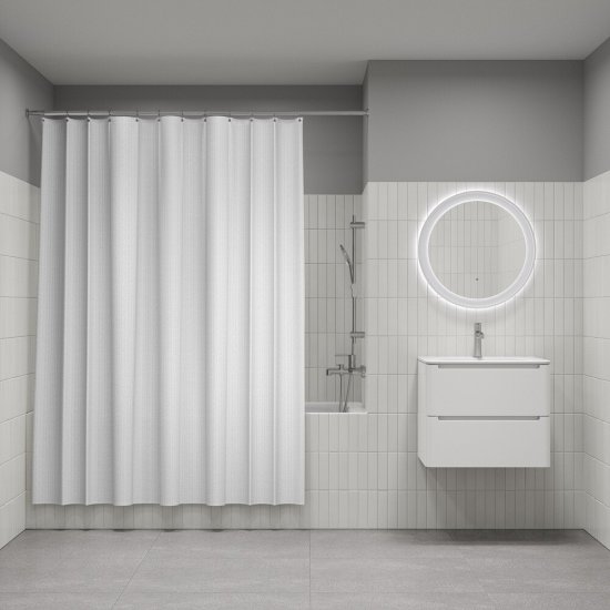 Штора для ванны Iddis Decor 2000х1800 мм полиэстер белая (DL01P18i11)