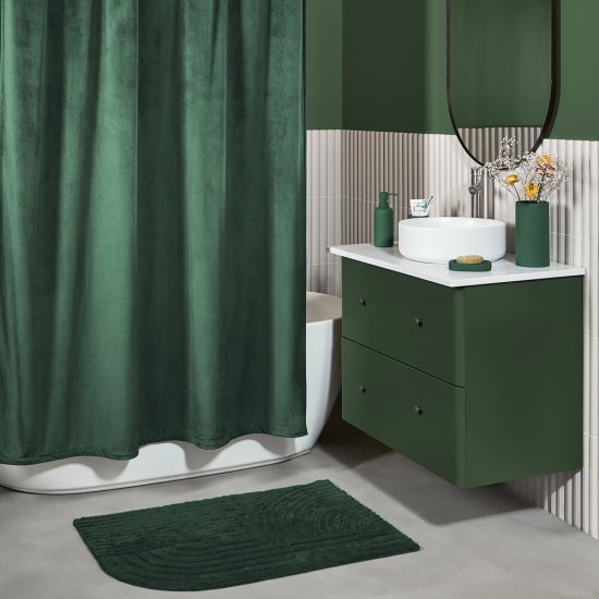 Штора для ванны Moroshka Velvet 2000х1800 мм полиэстер зеленая (982-301-01)