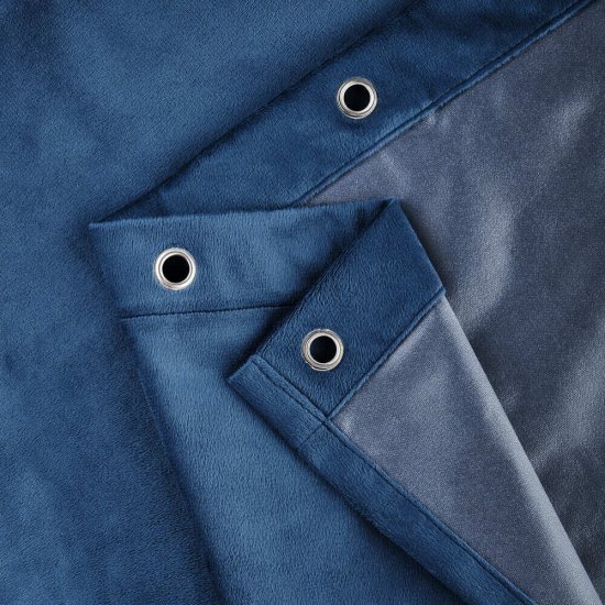 Штора для ванны Moroshka Velvet 2000х1800 мм полиэстер синяя (982-301-02)