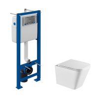 Комплект инсталляции Cersanit Vector с унитазом Corsa Deco ТX и сиденьем дюропласт микролифт