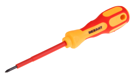 Отвертка крестовая диэлектрическая Rexant 12-4715 PH0x75 мм