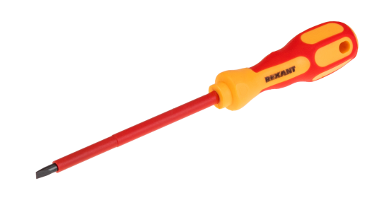 Отвертка прямая диэлектрическая Rexant 12-4712 SL4x100 мм