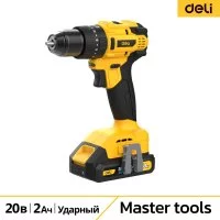 Аккумуляторная ударная дрель шуруповерт DELI DC150