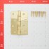 Петля Fuaro карточная универсальная неразъемная 100х75 мм матовое золото