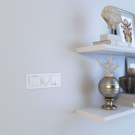 Выключатель Werkel Hammer двухклавишный встраиваемый белый (a052031)