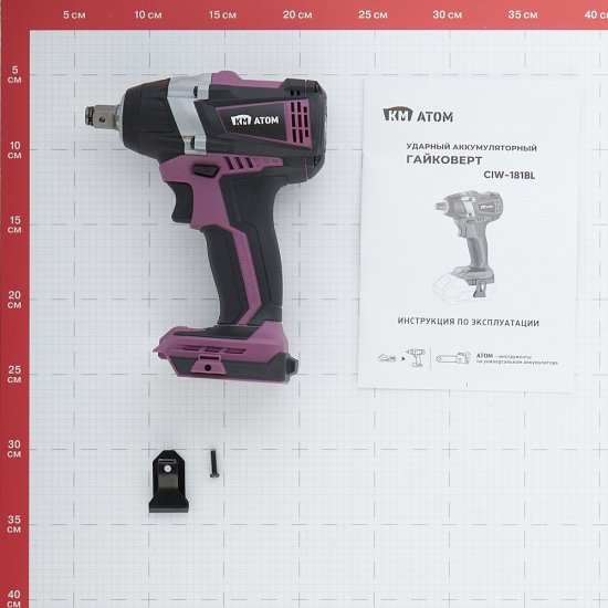 Гайковерт ударный аккумуляторный КМ АТОМ 18 В без АКБ и ЗУ (СIW-181BL)