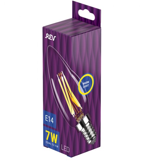 Лампа светодиодная филаментная Rev E14  2700К 7 Вт 220 В свеча