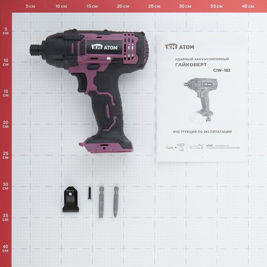Гайковерт ударный аккумуляторный КМ АТОМ 18 В без АКБ и ЗУ (СIW-182)
