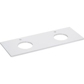 Столешница Lemark OLIVIA 125 см, под 2 раковины, из стекла, цвет: белый