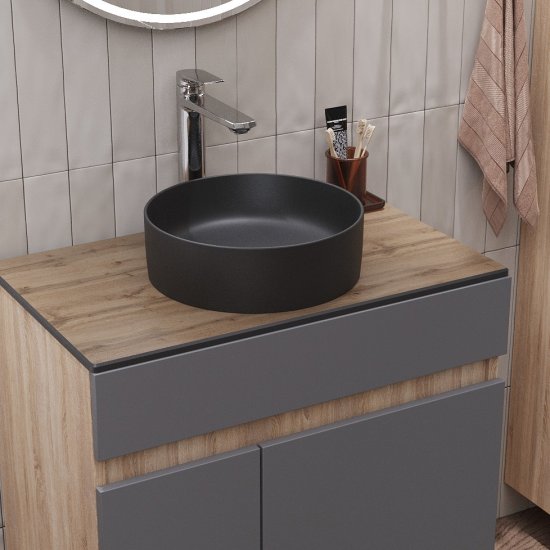 Столешница в ванную Fusion F60DW 60x47 см HPL-пластик цвет дуб вотан