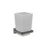 Стакан для зубных щёток Swensa Lucid SWR-5400-03-GRY, подвесной, стекло/металл, цвет прозрачный/графит