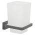 Стакан для зубных щёток Swensa Lucid SWR-5400-03-GRY, подвесной, стекло/металл, цвет прозрачный/графит