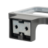 Стакан для зубных щёток Swensa Lucid SWR-5400-03-GRY, подвесной, стекло/металл, цвет прозрачный/графит