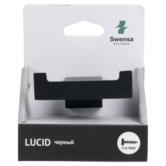 Крючок Swensa Lucid SWR-5400-01-BLK, металл, цвет черный