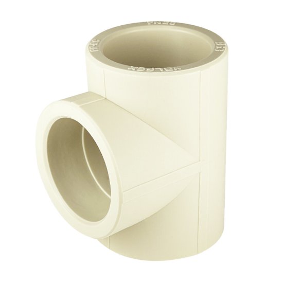 Тройник полипропиленовый Valfex 63 х 63 х 63 мм серый (10111063Г)