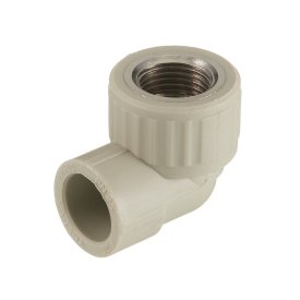 Угол полипропиленовый Valfex комбинированный 20 мм х 1/2 ВР(г) серый (10125020Г)