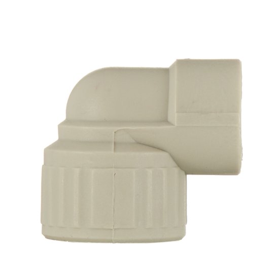 Угол полипропиленовый Valfex комбинированный 20 мм х 1/2 ВР(г) серый (10125020Г)