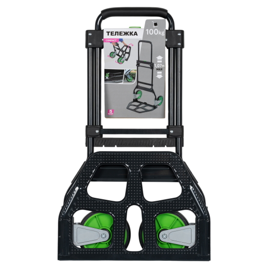 Тележка двухколесная складная ТОП500 телескопическая ручка грузоподъемность 100 кг