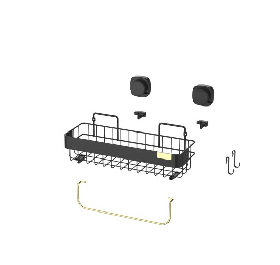Полка для душа Iddis Soul LM004WC1Bi44 1 ярус цвет черный