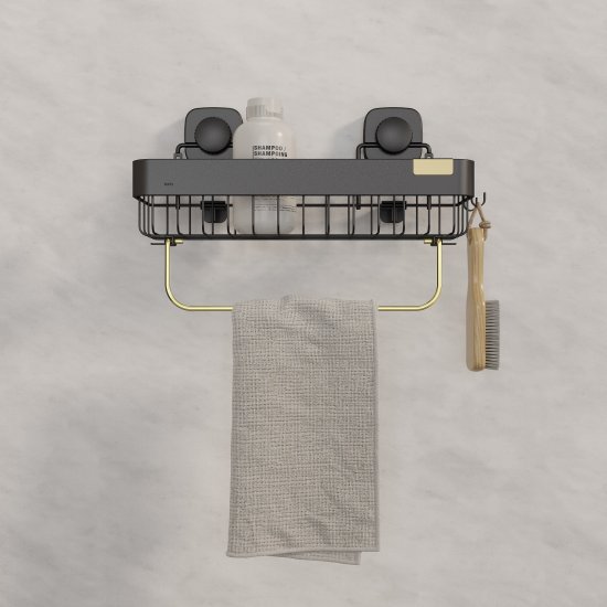 Полка для душа Iddis Soul LM004WC1Bi44 1 ярус цвет черный