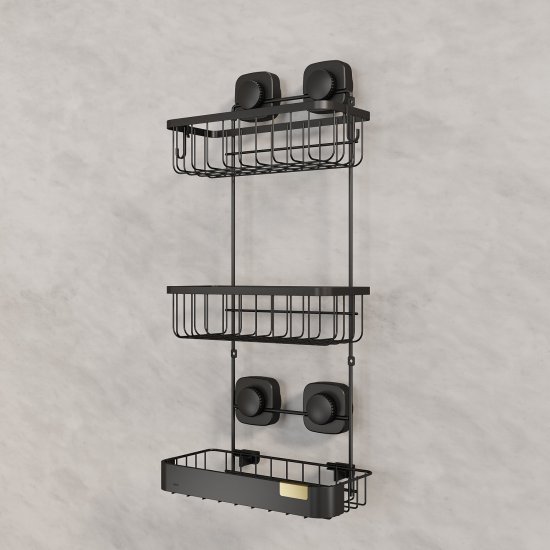 Полка для душа Iddis Soul LM006WC3Bi44 3 яруса цвет черный