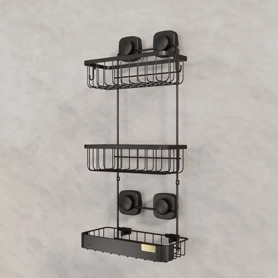 Полка для душа Iddis Soul LM006WC3Bi44 3 яруса цвет черный