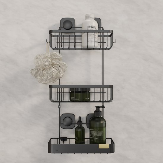 Полка для душа Iddis Soul LM006WC3Bi44 3 яруса цвет черный