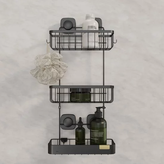 Полка для душа Iddis Soul LM006WC3Bi44 3 яруса цвет черный