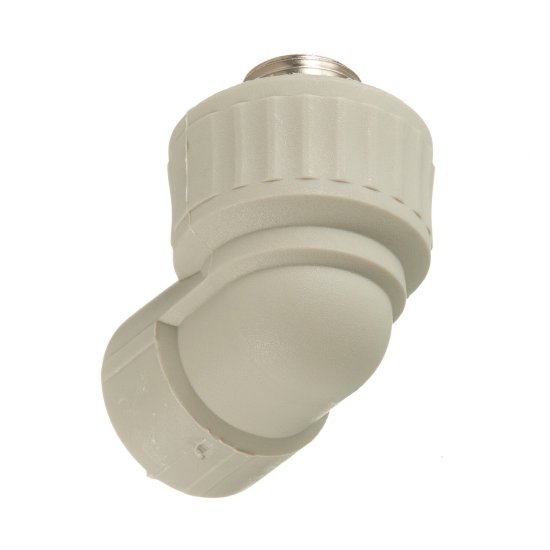 Угол полипропиленовый Valfex комбинированный 25 мм х 1/2 НР(ш) серый (10126125Г)