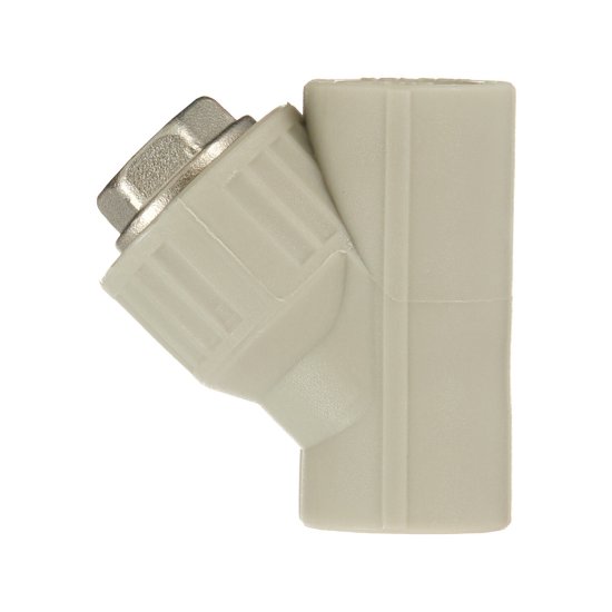 Фильтр полипропиленовый Valfex косой 20 мм В/В сетчатый серый (10141020Г)