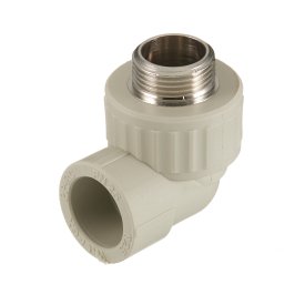 Угол полипропиленовый Valfex комбинированный 25 мм х 3/4 НР(ш) серый (10126025Г)