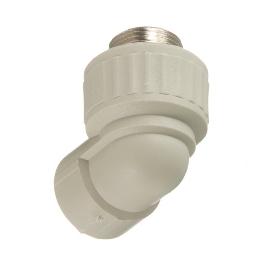 Угол полипропиленовый Valfex комбинированный 25 мм х 3/4 НР(ш) серый (10126025Г)