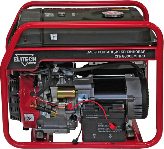 Генератор бензиновый Elitech СГБ 8000ЕМ Про, 6.5 кВт