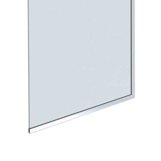 Шторка на ванну Mebelvann 70x130 см прозрачное стекло профиль хром