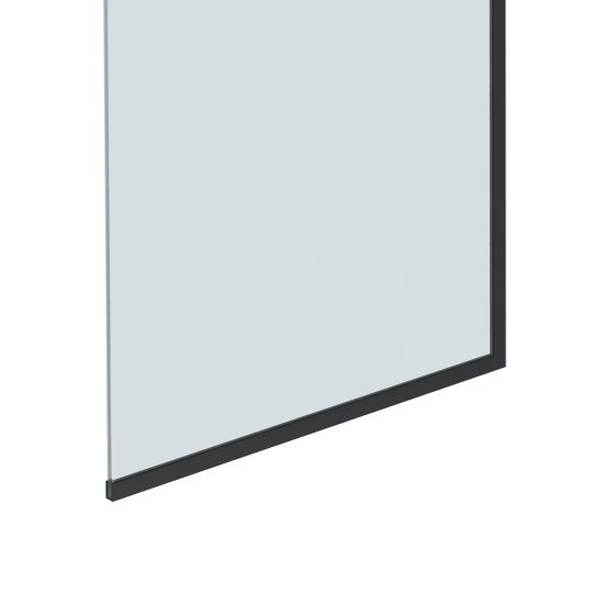 Шторка на ванну Mebelvann 50x130 см прозрачное стекло профиль черный