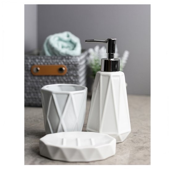 Дозатор для жидкого мыла Bath Plus Latte W-CE1609A-LD керамика цвет белый