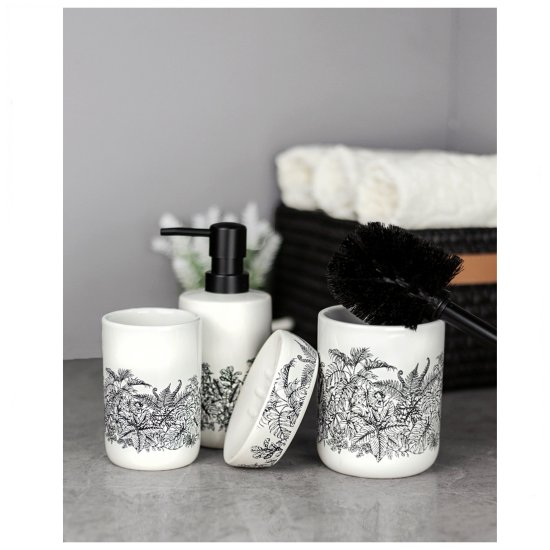 Дозатор для жидкого мыла Bath Plus Tropico W-CE2627AA-LD керамика цвет белый с черным рисунком