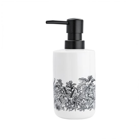 Дозатор для жидкого мыла Bath Plus Tropico W-CE2627AA-LD керамика цвет белый с черным рисунком