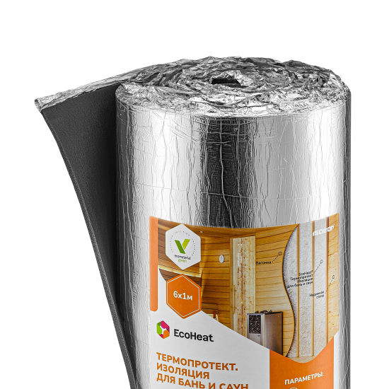 Изоляция отражающая Ecoheat для бань 8 мм полиэтилен 6 м2
