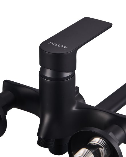 Смеситель для ванны Altini Shine 90531000-B однорычажный универсальный цвет черный матовый