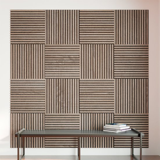 Панель акустическая 600х600х9 мм Stella дуб винтаж 0,36 кв.м