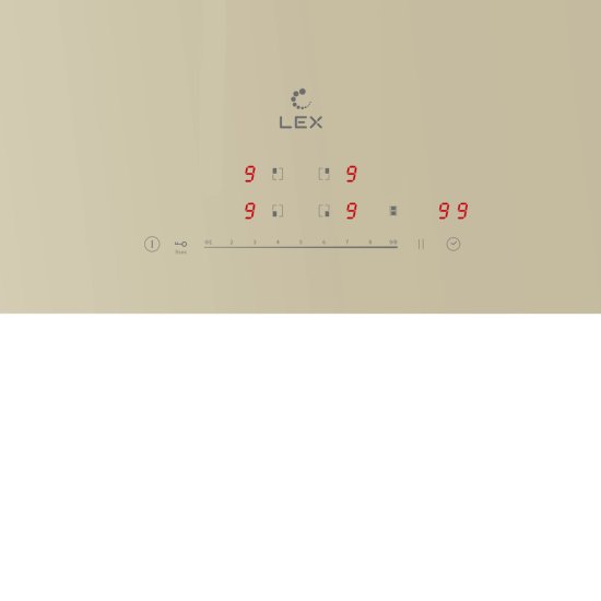 Варочная панель индукционная Lex EVI 641B IV 4 конфорки бежевая