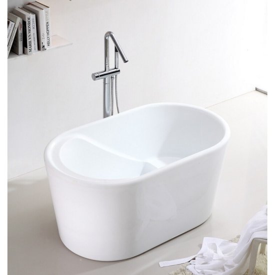 Ванна акриловая Abber 130х75 см отдельностоящая с ножками (AB9277)