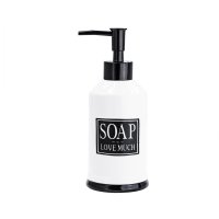 Дозатор для жидкого мыла Bath Plus Bene W-CE2375AA-LD керамика цвет белый с черными вставками