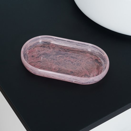 Поднос Verran Desire 11x19x2.4 см полирезин цвет розовый