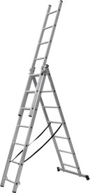 Лестница складная выдвижная алюминиевая DILWIS до 4.55 м 21 ступень максимальная нагрузка 150 кг