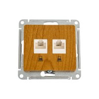 Двойной механизм компьютерной розетки Systeme Electric Glossa